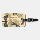 Kleurrijke libellen die boven bladeren drijven bagagelabel (Voorkant horizontaal)