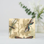 Kleurrijke libellen die boven bladeren drijven briefkaart (Staand voorkant)