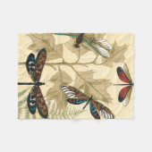 Kleurrijke libellen die boven bladeren drijven fleece deken (Voorkant (Horizontaal))