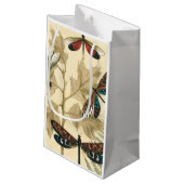 Kleurrijke libellen die boven bladeren drijven klein cadeauzakje (Achterkant Gekanteld)