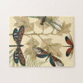 Kleurrijke libellen die boven bladeren drijven legpuzzel (Horizontaal)