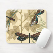 Kleurrijke libellen die boven bladeren drijven muismat (Met muis)