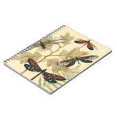 Kleurrijke libellen die boven bladeren drijven notitieboek (Linkerzijde)