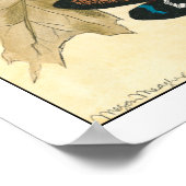 Kleurrijke libellen die boven bladeren drijven poster (Hoek)