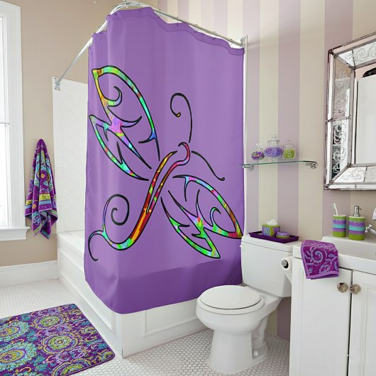 kleurrijke libellen douchegordijn