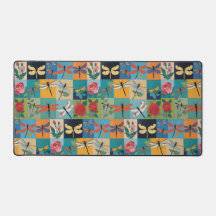 Kleurrijke Libellen En Rozen Patchwork