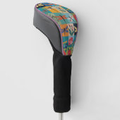 Kleurrijke Libellen En Rozen Patchwork Golfheadcover (Schuin)