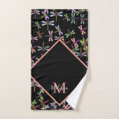 Kleurrijke libellen gepersonaliseerd   bad handdoek (Handdoek)