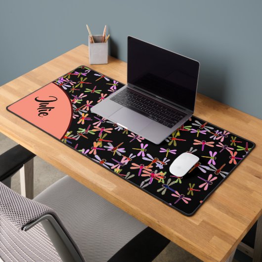 kleurrijke libellen gepersonaliseerd bureaumat (Kantoor 2)