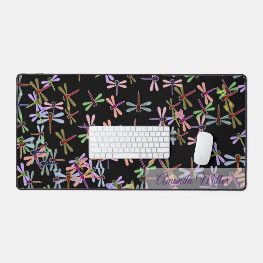 Kleurrijke libellen gepersonaliseerd bureaumat (Keyboard & Muis)
