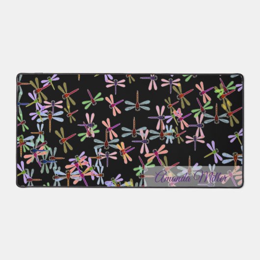 Kleurrijke libellen gepersonaliseerd bureaumat (Voorkant)