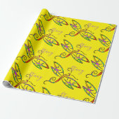 Kleurrijke libellen gepersonaliseerd inpakpapier (Uitgerold)