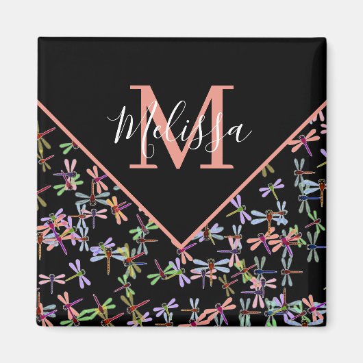 Kleurrijke libellen gepersonaliseerd magneet (Voorkant)