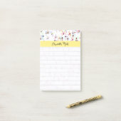 Kleurrijke libellen gepersonaliseerd post-it® notes (Op bureau)