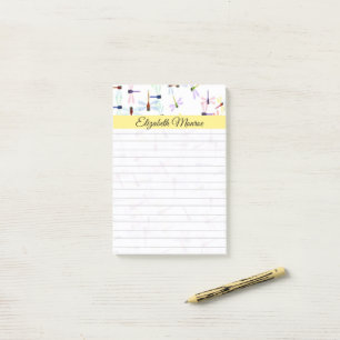 Kleurrijke libellen gepersonaliseerd post-it® notes