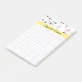 Kleurrijke libellen gepersonaliseerd post-it® notes (Schuin)