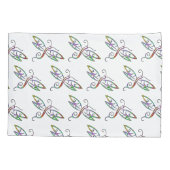 Kleurrijke libellen kussensloop (Achterkant)