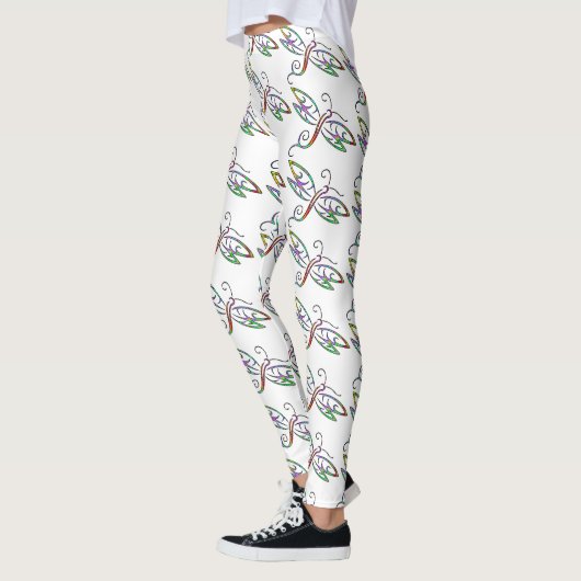 Kleurrijke libellen leggings (Links)