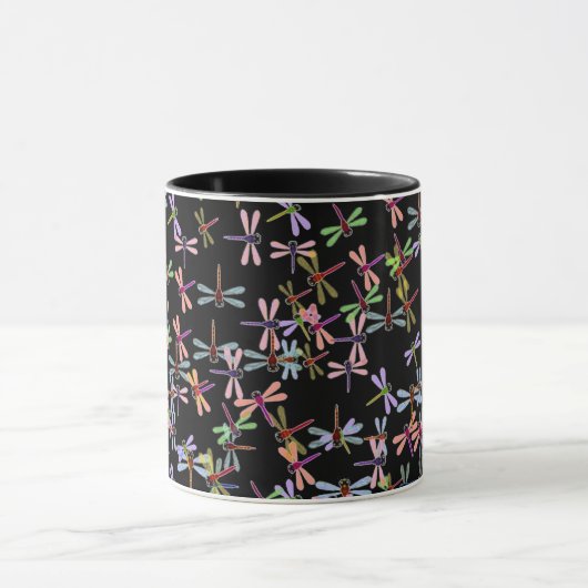 kleurrijke libellen mok (Midden)