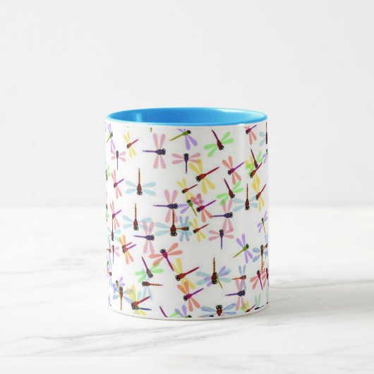 kleurrijke libellen mok (Midden)