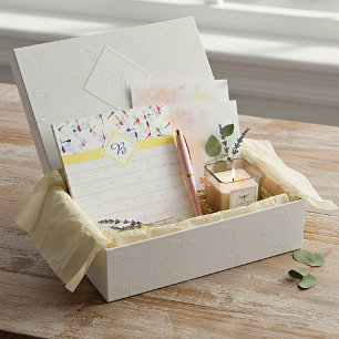 Kleurrijke libellen monogram notitieblok