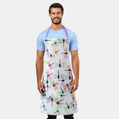 Kleurrijke libellen schort (Gedragen)