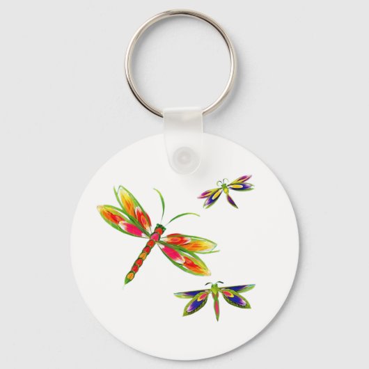 kleurrijke libellen sleutelhanger (Voorkant)