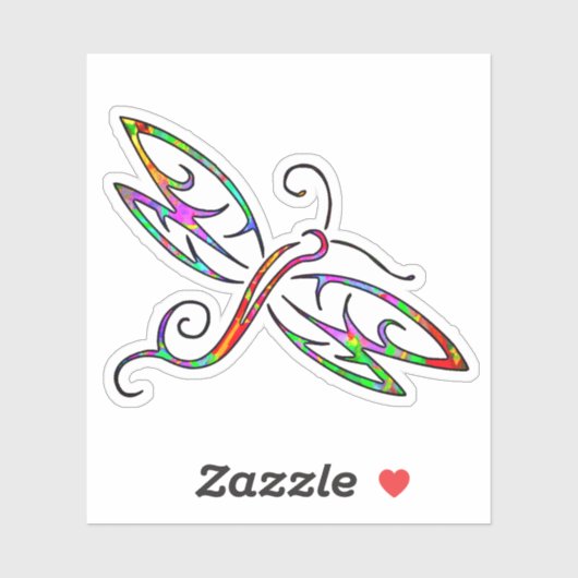 Kleurrijke libellen sticker (Vel)