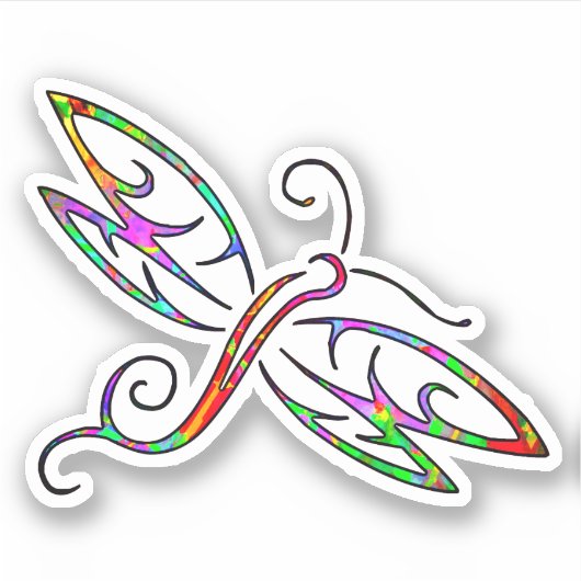 Kleurrijke libellen sticker (Voorkant)