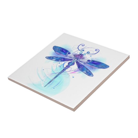 Kleurrijke libellen tegeltje (Zijkant)