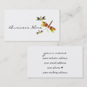 kleurrijke libellen visitekaartjes (Voorkant / Achterkant)