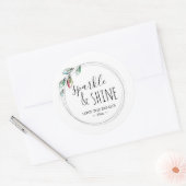 Kleurrijke Licht Favor Ronde Sticker (Envelop)