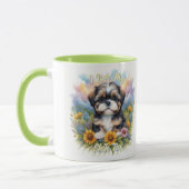 Kleurrijke lichte Shih Tzu Puppy Mok voor Hondenli (Links)