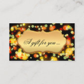 Kleurrijke lichte Sjabloon voor cadeaubonnen Kortingskaartje (Voorkant)