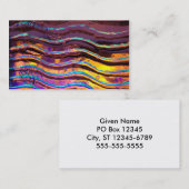 Kleurrijke lichten achter Wavy Glass Visitekaartje (Voorkant / Achterkant)