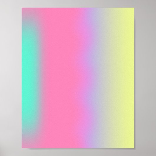 Kleurrijke Lichten Gradiënt Aura Poster (Voorkant)
