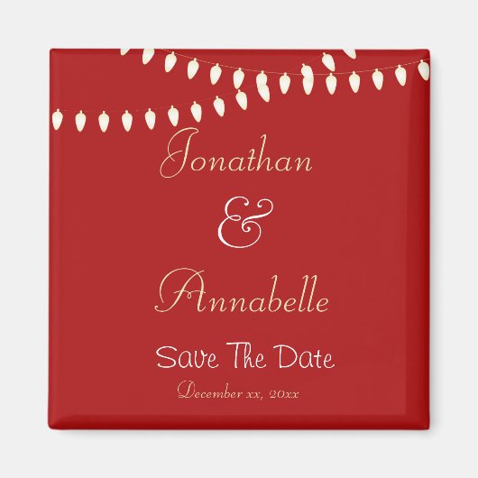 Kleurrijke lichten Save The Date Magneet (Voorkant)