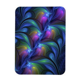 Kleurrijke Lichtgevende Abstracte Blauwe Roze Groe Magneet