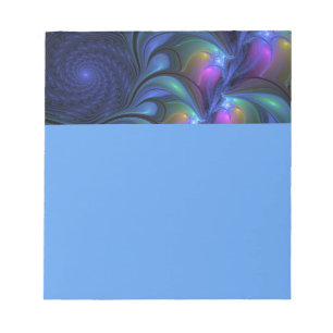 Kleurrijke Lichtgevende Abstracte Blauwe Roze Groe Notitieblok