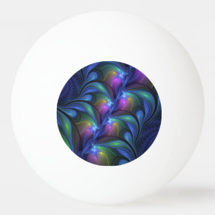 Kleurrijke Lichtgevende Abstracte Blauwe Roze Groe Pingpongbal
