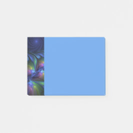 Kleurrijke Lichtgevende Abstracte Blauwe Roze Groe Post-it® Notes