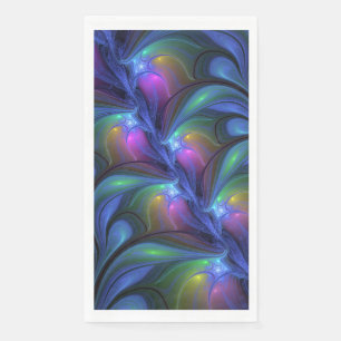 Kleurrijke Lichtgevende Abstracte Blauwe Roze Groe Servet