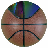 Kleurrijke Lichtgevende Abstracte Moderne Fractale Basketbal (Rechts)
