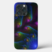 Kleurrijke Lichtgevende Abstracte Moderne Trippy F Case-Mate iPhone Case (Achterkant)