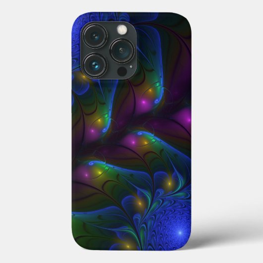 Kleurrijke Lichtgevende Abstracte Moderne Trippy F Case-Mate iPhone Case (Achterkant)