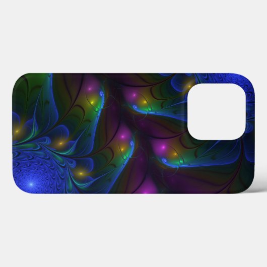 Kleurrijke Lichtgevende Abstracte Moderne Trippy F Case-Mate iPhone Case (Achterkant (horizontaal))