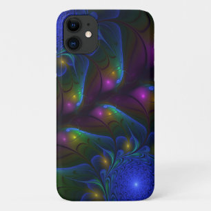 Kleurrijke Lichtgevende Abstracte Moderne Trippy F Case-Mate iPhone Case