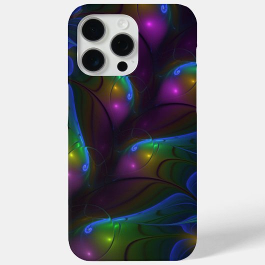 Kleurrijke Lichtgevende Abstracte Moderne Trippy F Case-Mate iPhone Case (Achterkant)