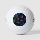 Kleurrijke Lichtgevende Abstracte Moderne Trippy F Golfballen (Voorkant)