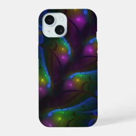Kleurrijke Lichtgevende Abstracte Moderne Trippy F iPhone 15 Case